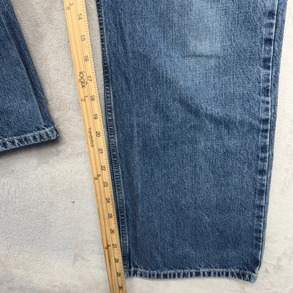 VTG Express Jeans Mens 33x32 Blue Loose Boot Fit Medium Wash Denim Baggy Y2K